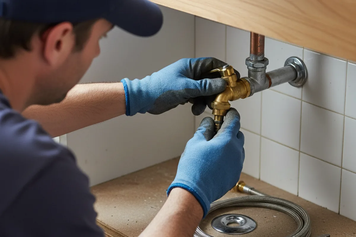 Shutoff valve and fitting work during Faucet and Fixture Repair in Morton